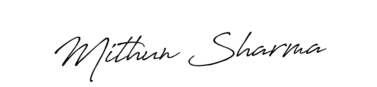 Also we have Mithun Sharma name is the best signature style. Create professional handwritten signature collection using Antro_Vectra_Bolder autograph style. Mithun Sharma signature style 7 images and pictures png