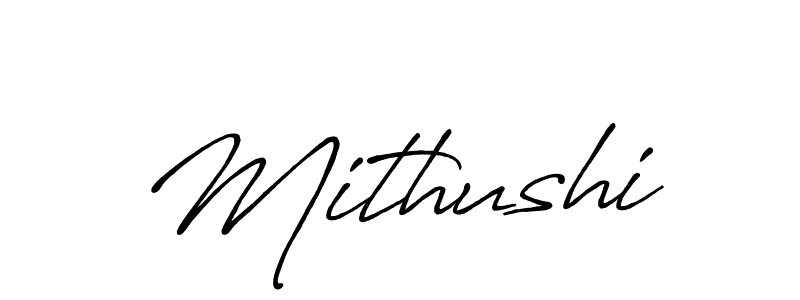 Mithushi stylish signature style. Best Handwritten Sign (Antro_Vectra_Bolder) for my name. Handwritten Signature Collection Ideas for my name Mithushi. Mithushi signature style 7 images and pictures png