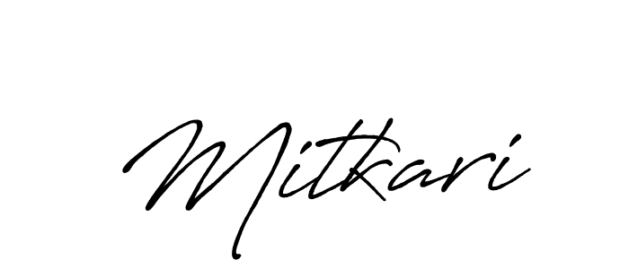 How to make Mitkari signature? Antro_Vectra_Bolder is a professional autograph style. Create handwritten signature for Mitkari name. Mitkari signature style 7 images and pictures png
