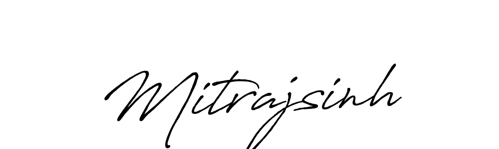 How to make Mitrajsinh name signature. Use Antro_Vectra_Bolder style for creating short signs online. This is the latest handwritten sign. Mitrajsinh signature style 7 images and pictures png