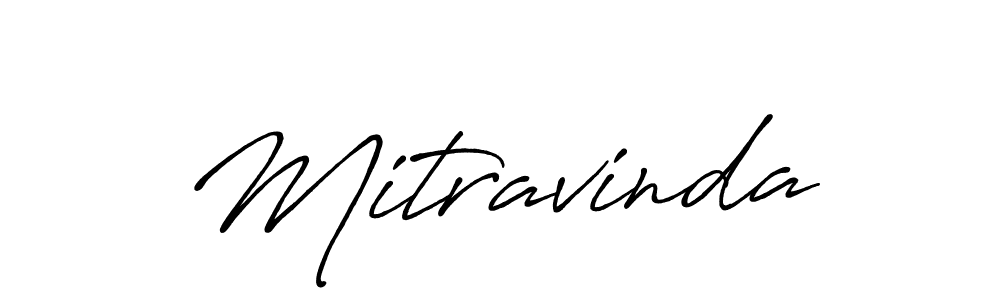 Also You can easily find your signature by using the search form. We will create Mitravinda name handwritten signature images for you free of cost using Antro_Vectra_Bolder sign style. Mitravinda signature style 7 images and pictures png