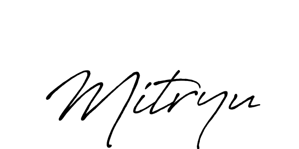 How to make Mitryu name signature. Use Antro_Vectra_Bolder style for creating short signs online. This is the latest handwritten sign. Mitryu signature style 7 images and pictures png