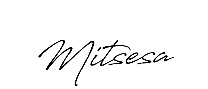Make a beautiful signature design for name Mitsesa. With this signature (Antro_Vectra_Bolder) style, you can create a handwritten signature for free. Mitsesa signature style 7 images and pictures png