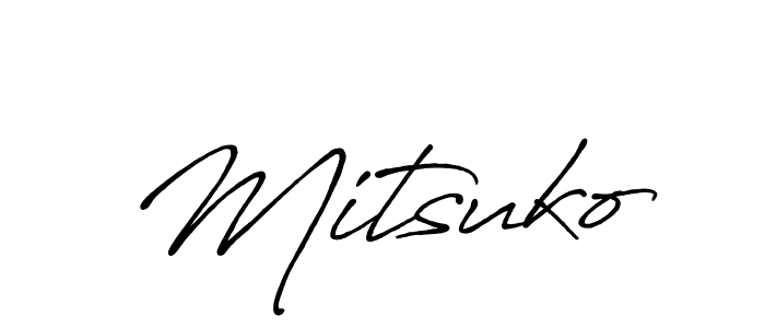 Create a beautiful signature design for name Mitsuko. With this signature (Antro_Vectra_Bolder) fonts, you can make a handwritten signature for free. Mitsuko signature style 7 images and pictures png