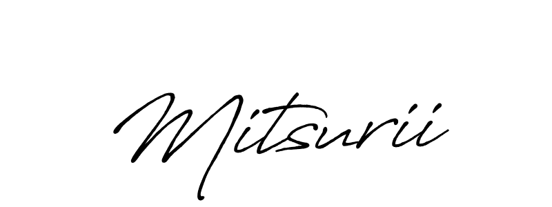 Use a signature maker to create a handwritten signature online. With this signature software, you can design (Antro_Vectra_Bolder) your own signature for name Mitsurii. Mitsurii signature style 7 images and pictures png