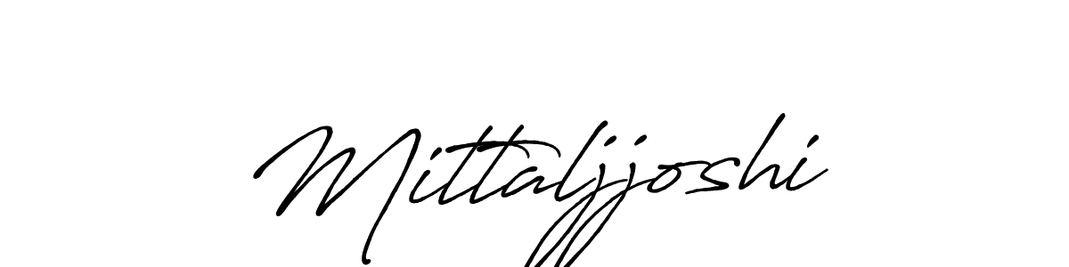 Make a beautiful signature design for name Mittaljjoshi. With this signature (Antro_Vectra_Bolder) style, you can create a handwritten signature for free. Mittaljjoshi signature style 7 images and pictures png
