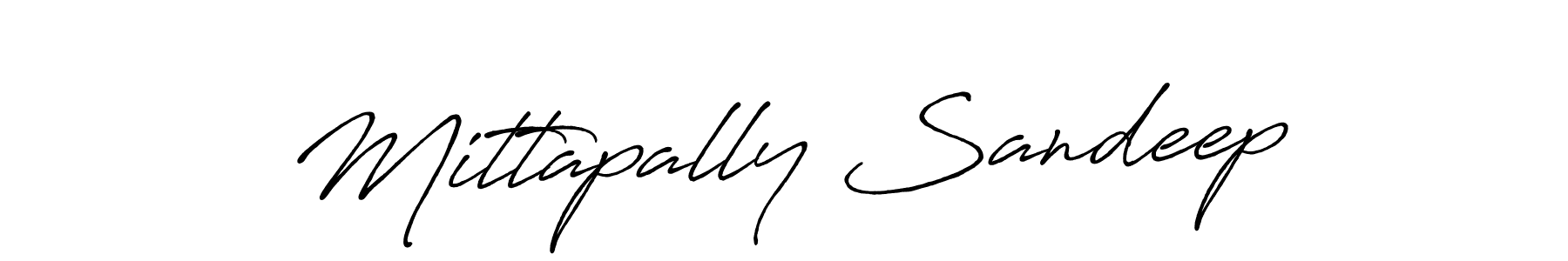 Make a beautiful signature design for name Mittapally Sandeep. With this signature (Antro_Vectra_Bolder) style, you can create a handwritten signature for free. Mittapally Sandeep signature style 7 images and pictures png