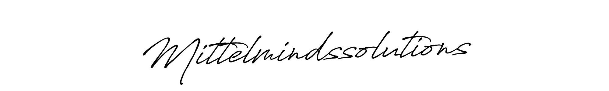 How to Draw Mittelmindssolutions signature style? Antro_Vectra_Bolder is a latest design signature styles for name Mittelmindssolutions. Mittelmindssolutions signature style 7 images and pictures png