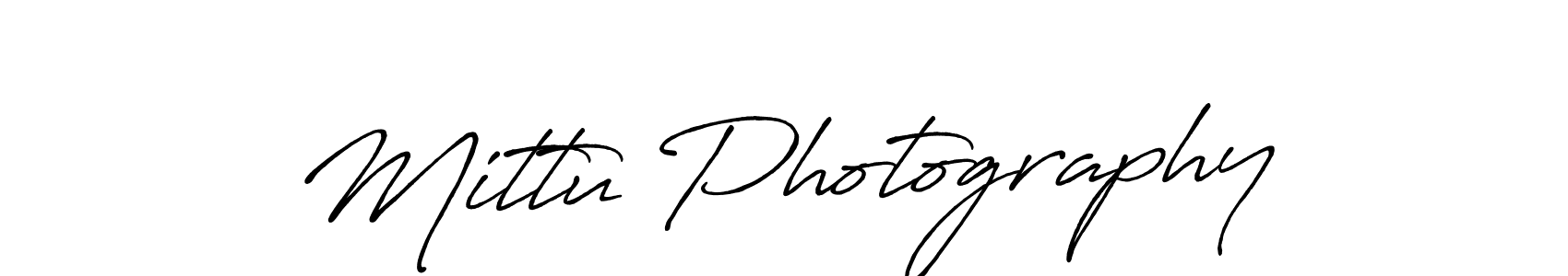 Mittu Photography stylish signature style. Best Handwritten Sign (Antro_Vectra_Bolder) for my name. Handwritten Signature Collection Ideas for my name Mittu Photography. Mittu Photography signature style 7 images and pictures png