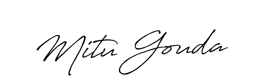 It looks lik you need a new signature style for name Mitu Gouda. Design unique handwritten (Antro_Vectra_Bolder) signature with our free signature maker in just a few clicks. Mitu Gouda signature style 7 images and pictures png