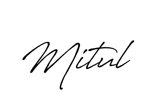 Make a beautiful signature design for name Mitul. With this signature (Antro_Vectra_Bolder) style, you can create a handwritten signature for free. Mitul signature style 7 images and pictures png