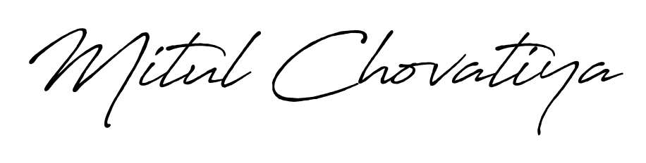 Express your personality with a custom Mitul Chovatiya signature crafted with Antro_Vectra_Bolder typography. Free transparent PNG download available. Mitul Chovatiya signature style 7 images and pictures png