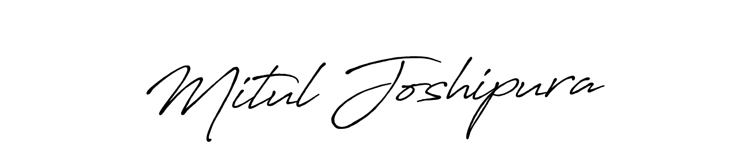 Also You can easily find your signature by using the search form. We will create Mitul Joshipura name handwritten signature images for you free of cost using Antro_Vectra_Bolder sign style. Mitul Joshipura signature style 7 images and pictures png