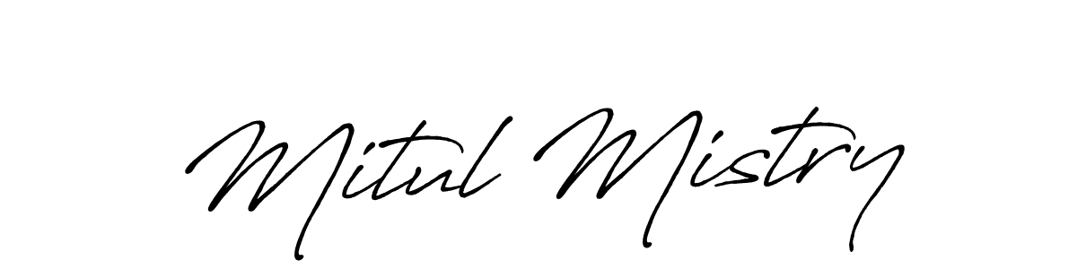 Also You can easily find your signature by using the search form. We will create Mitul Mistry name handwritten signature images for you free of cost using Antro_Vectra_Bolder sign style. Mitul Mistry signature style 7 images and pictures png