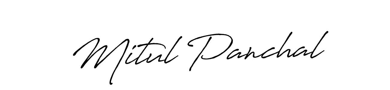 Use a signature maker to create a handwritten signature online. With this signature software, you can design (Antro_Vectra_Bolder) your own signature for name Mitul Panchal. Mitul Panchal signature style 7 images and pictures png