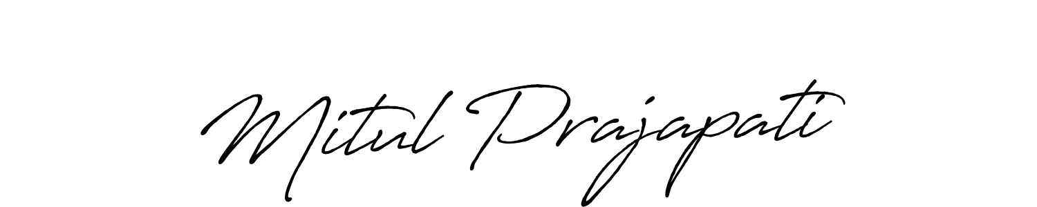 It looks lik you need a new signature style for name Mitul Prajapati. Design unique handwritten (Antro_Vectra_Bolder) signature with our free signature maker in just a few clicks. Mitul Prajapati signature style 7 images and pictures png