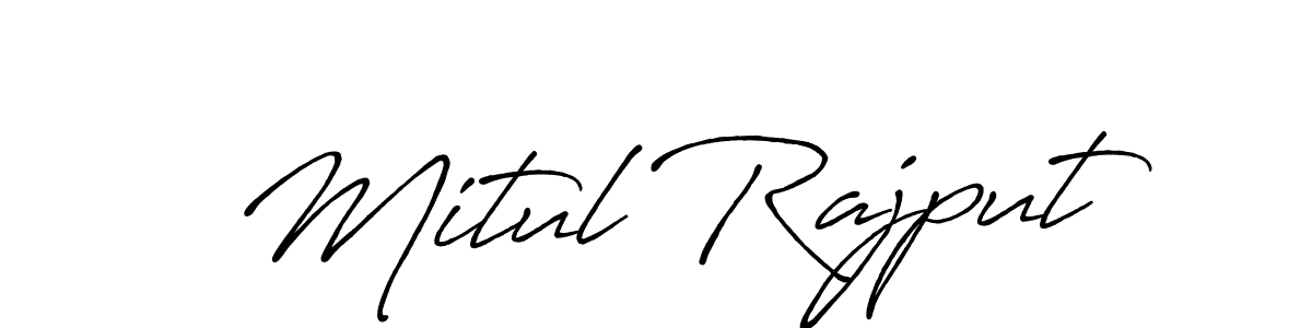 The best way (Antro_Vectra_Bolder) to make a short signature is to pick only two or three words in your name. The name Mitul Rajput include a total of six letters. For converting this name. Mitul Rajput signature style 7 images and pictures png