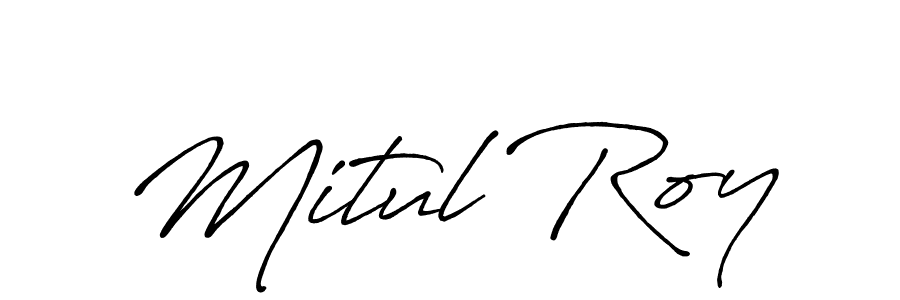 Mitul Roy stylish signature style. Best Handwritten Sign (Antro_Vectra_Bolder) for my name. Handwritten Signature Collection Ideas for my name Mitul Roy. Mitul Roy signature style 7 images and pictures png