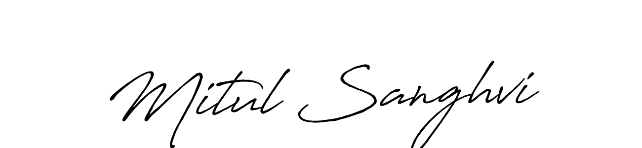 Also You can easily find your signature by using the search form. We will create Mitul Sanghvi name handwritten signature images for you free of cost using Antro_Vectra_Bolder sign style. Mitul Sanghvi signature style 7 images and pictures png