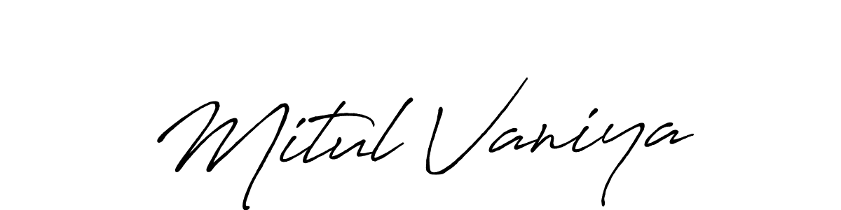 Here are the top 10 professional signature styles for the name Mitul Vaniya. These are the best autograph styles you can use for your name. Mitul Vaniya signature style 7 images and pictures png