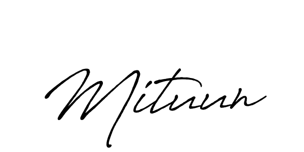 Use a signature maker to create a handwritten signature online. With this signature software, you can design (Antro_Vectra_Bolder) your own signature for name Mituun. Mituun signature style 7 images and pictures png