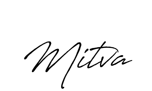 Use a signature maker to create a handwritten signature online. With this signature software, you can design (Antro_Vectra_Bolder) your own signature for name Mitva. Mitva signature style 7 images and pictures png