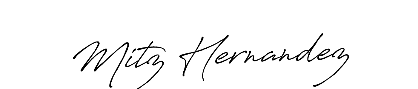 Also You can easily find your signature by using the search form. We will create Mitz Hernandez name handwritten signature images for you free of cost using Antro_Vectra_Bolder sign style. Mitz Hernandez signature style 7 images and pictures png