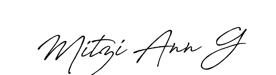 You should practise on your own different ways (Antro_Vectra_Bolder) to write your name (Mitzi Ann G) in signature. don't let someone else do it for you. Mitzi Ann G signature style 7 images and pictures png