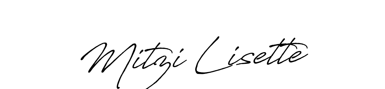 if you are searching for the best signature style for your name Mitzi Lisette. so please give up your signature search. here we have designed multiple signature styles  using Antro_Vectra_Bolder. Mitzi Lisette signature style 7 images and pictures png