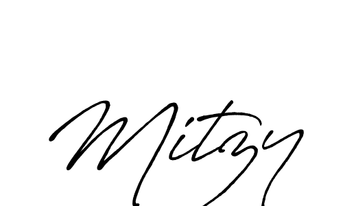 Make a beautiful signature design for name Mitzy. With this signature (Antro_Vectra_Bolder) style, you can create a handwritten signature for free. Mitzy signature style 7 images and pictures png