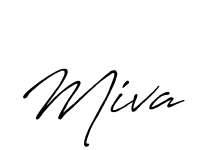 Use a signature maker to create a handwritten signature online. With this signature software, you can design (Antro_Vectra_Bolder) your own signature for name Miva. Miva signature style 7 images and pictures png