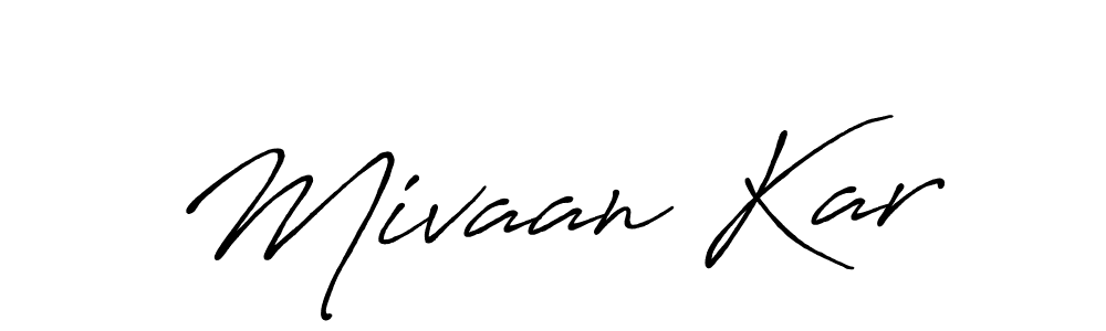 Make a beautiful signature design for name Mivaan Kar. With this signature (Antro_Vectra_Bolder) style, you can create a handwritten signature for free. Mivaan Kar signature style 7 images and pictures png