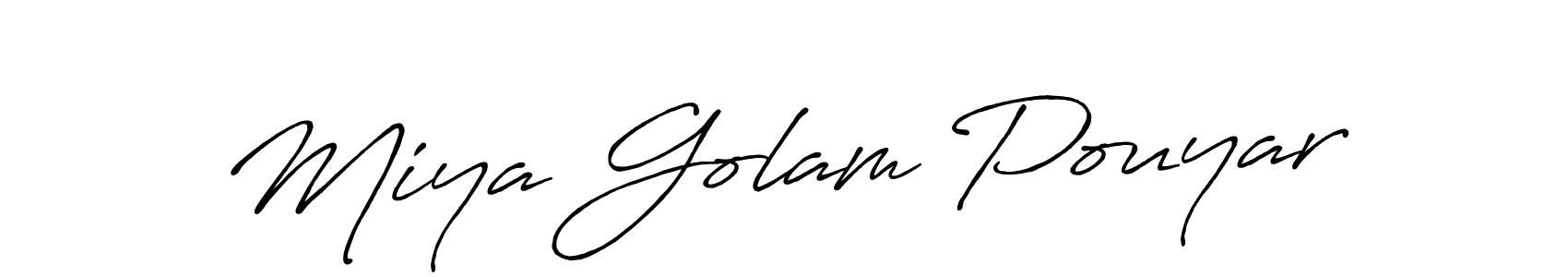 Make a beautiful signature design for name Miya Golam Pouyar. With this signature (Antro_Vectra_Bolder) style, you can create a handwritten signature for free. Miya Golam Pouyar signature style 7 images and pictures png