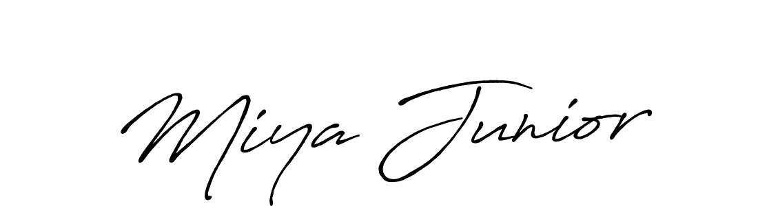 The best way (Antro_Vectra_Bolder) to make a short signature is to pick only two or three words in your name. The name Miya Junior include a total of six letters. For converting this name. Miya Junior signature style 7 images and pictures png
