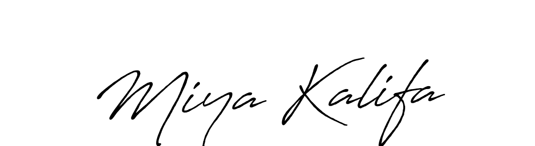 Also we have Miya Kalifa name is the best signature style. Create professional handwritten signature collection using Antro_Vectra_Bolder autograph style. Miya Kalifa signature style 7 images and pictures png