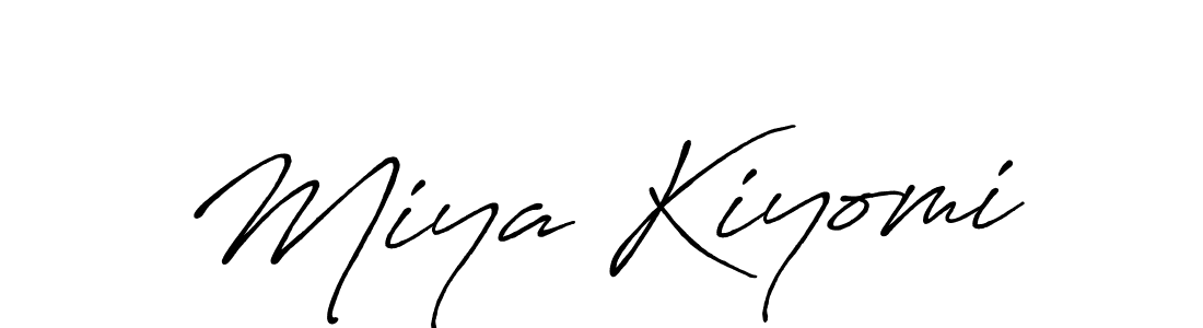 Antro_Vectra_Bolder is a professional signature style that is perfect for those who want to add a touch of class to their signature. It is also a great choice for those who want to make their signature more unique. Get Miya Kiyomi name to fancy signature for free. Miya Kiyomi signature style 7 images and pictures png