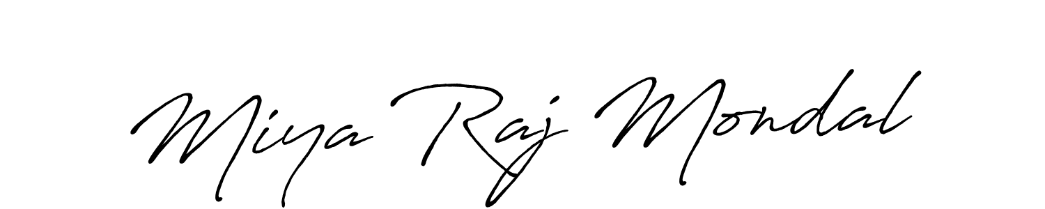 Create a beautiful signature design for name Miya Raj Mondal. With this signature (Antro_Vectra_Bolder) fonts, you can make a handwritten signature for free. Miya Raj Mondal signature style 7 images and pictures png