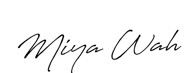 Design your own signature with our free online signature maker. With this signature software, you can create a handwritten (Antro_Vectra_Bolder) signature for name Miya Wah. Miya Wah signature style 7 images and pictures png