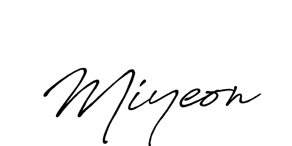 Create a beautiful signature design for name Miyeon. With this signature (Antro_Vectra_Bolder) fonts, you can make a handwritten signature for free. Miyeon signature style 7 images and pictures png