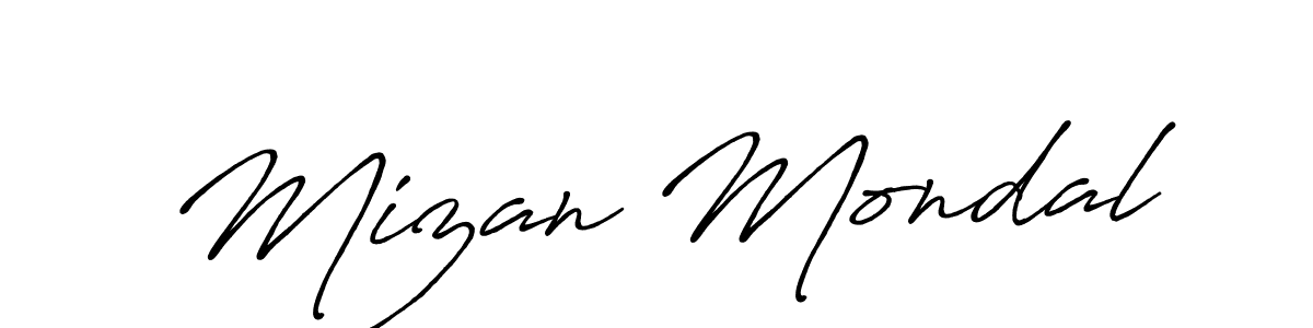 Create a beautiful signature design for name Mizan Mondal. With this signature (Antro_Vectra_Bolder) fonts, you can make a handwritten signature for free. Mizan Mondal signature style 7 images and pictures png
