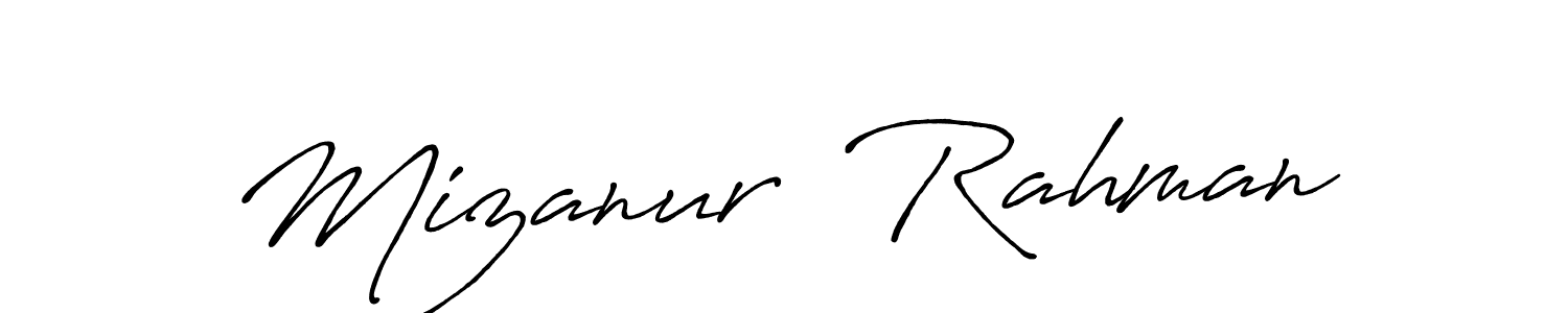 Design your own signature with our free online signature maker. With this signature software, you can create a handwritten (Antro_Vectra_Bolder) signature for name Mizanur  Rahman. Mizanur  Rahman signature style 7 images and pictures png