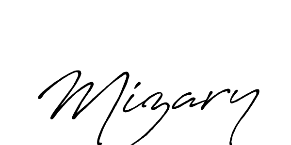 Mizary stylish signature style. Best Handwritten Sign (Antro_Vectra_Bolder) for my name. Handwritten Signature Collection Ideas for my name Mizary. Mizary signature style 7 images and pictures png