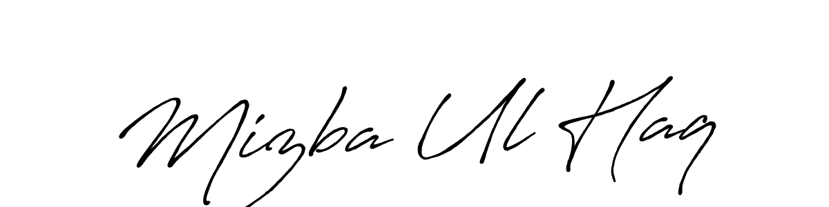 Use a signature maker to create a handwritten signature online. With this signature software, you can design (Antro_Vectra_Bolder) your own signature for name Mizba Ul Haq. Mizba Ul Haq signature style 7 images and pictures png