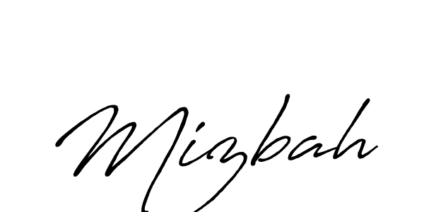 Design your own signature with our free online signature maker. With this signature software, you can create a handwritten (Antro_Vectra_Bolder) signature for name Mizbah. Mizbah signature style 7 images and pictures png