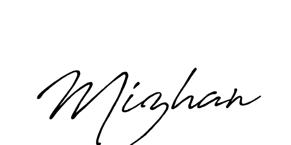 Use a signature maker to create a handwritten signature online. With this signature software, you can design (Antro_Vectra_Bolder) your own signature for name Mizhan. Mizhan signature style 7 images and pictures png