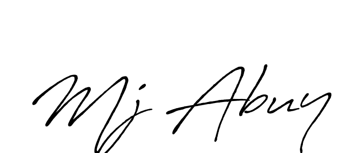 Also we have Mj Abuy name is the best signature style. Create professional handwritten signature collection using Antro_Vectra_Bolder autograph style. Mj Abuy signature style 7 images and pictures png