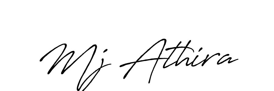 How to make Mj Athira signature? Antro_Vectra_Bolder is a professional autograph style. Create handwritten signature for Mj Athira name. Mj Athira signature style 7 images and pictures png