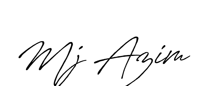 Similarly Antro_Vectra_Bolder is the best handwritten signature design. Signature creator online .You can use it as an online autograph creator for name Mj Azim. Mj Azim signature style 7 images and pictures png