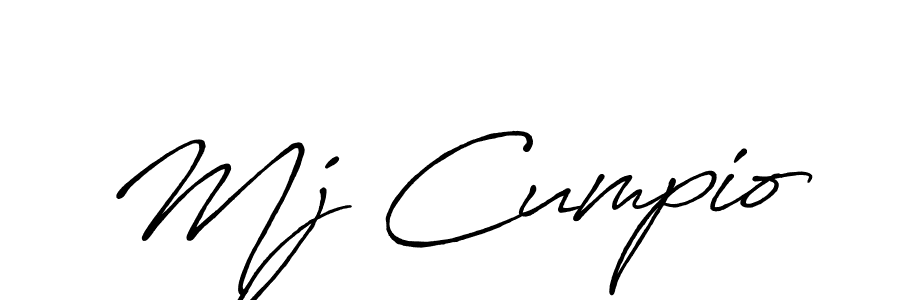 Mj Cumpio stylish signature style. Best Handwritten Sign (Antro_Vectra_Bolder) for my name. Handwritten Signature Collection Ideas for my name Mj Cumpio. Mj Cumpio signature style 7 images and pictures png