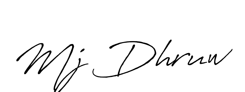 Use a signature maker to create a handwritten signature online. With this signature software, you can design (Antro_Vectra_Bolder) your own signature for name Mj Dhruw. Mj Dhruw signature style 7 images and pictures png